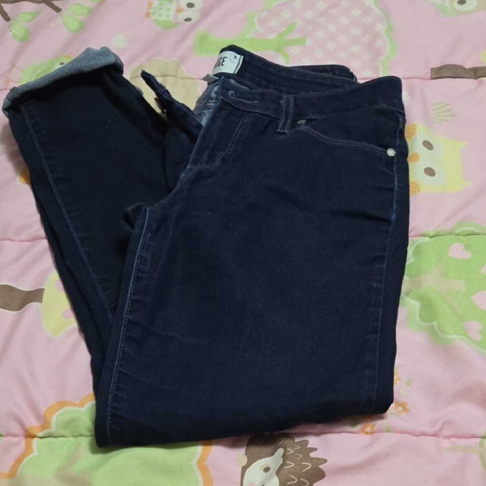 PAIGE Blue Ankle Cropped Jeans
